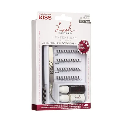 Set për qerpikë KISS Lash Couture LuXtension Cluster - 3