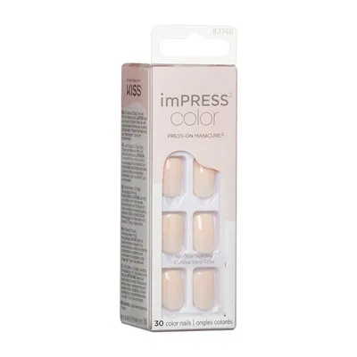Thonj artificial Kiss imPRESS Color Point Pink, 30 copë - 3