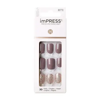 Set thonjë artificial KISS imPRESS Nails Flawless, 30 copë