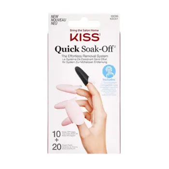Mbështjellës për heqjen e thonjve artificialë KISS (Soak Off Remover Caps), 20 copë
