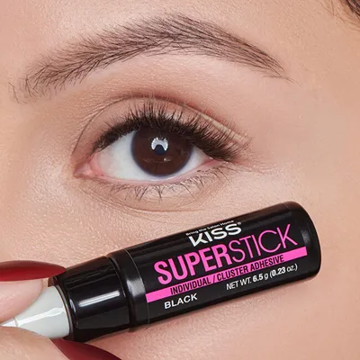 Ngjitës për qerpikë KISS, 6.5 g, i zi - 5