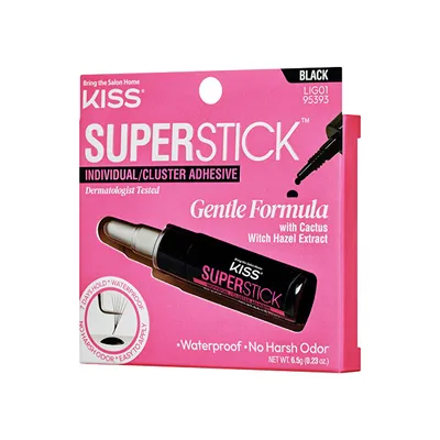 Ngjitës për qerpikë KISS, 6.5 g, i zi - 6
