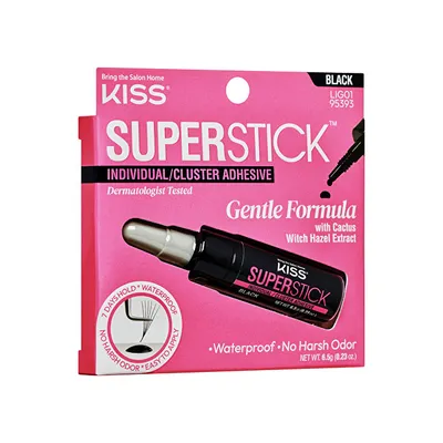 Ngjitës për qerpikë KISS, 6.5 g, i zi - 7