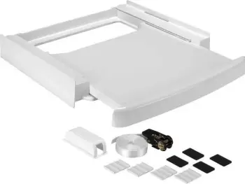 Lidhës makine larëse dhe tharëse Whirlpool WPRO SKS 101, universal, me raft tërheqës, i bardhë