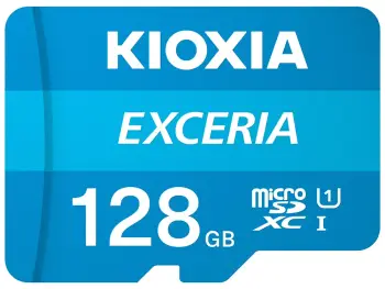 Kartë e memories Kioxia Exceria, MicroSDXC, 128 GB, Class 10 + përshtatës SD