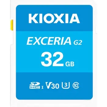 Kartelë memorie Kioxia EXCERIA G2 32GB MicroSDHC, Class 10, UHS-I, e kaltër