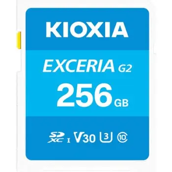 Kartelë memorie KIOXIA EXCERIA G2 256GB SDXC, Class 10, UHS-I, e kaltër