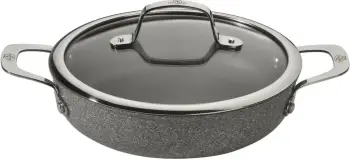 Tigan Ballarini SALINA 24cm, kapak xhami, alumini, gri