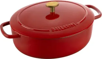 Tigan i thellë Ballarini Bellamonte, Gize, Oval, 2.2 ltr, Kuq