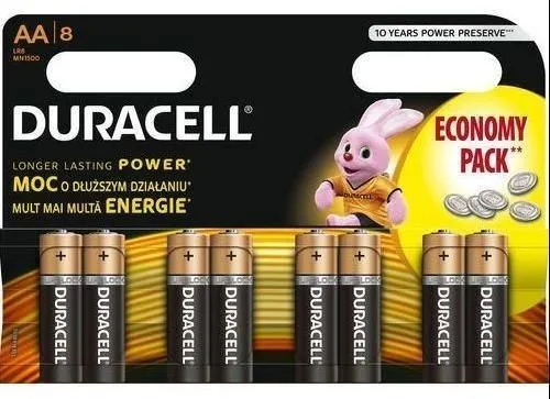 Bateri Duracell R6 1500mAh, 8 copë - 1