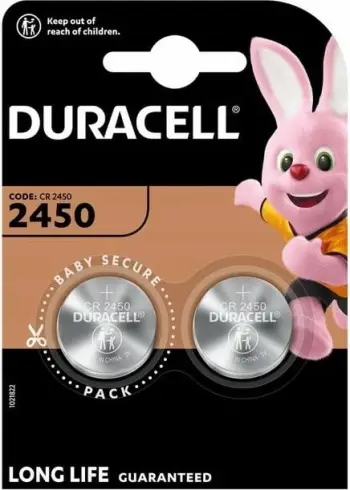 Bateri litiumi Duracell CR2450, 3V, paketim 2 copë