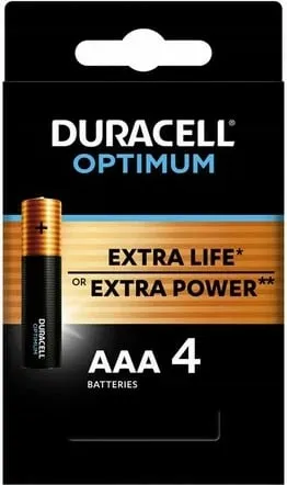 Bateri alkaline Duracell Optimum AAA, paketim 4 copë - 1