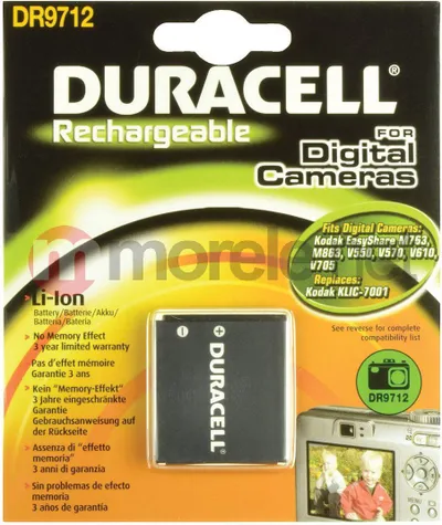 Bateri Alternative Duracell për Kodak KLIC-7001 - 1