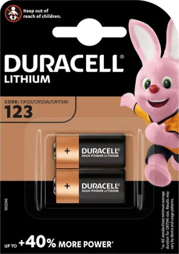 Bateri Duracell Ultra Photo CR123, 1400mAh, 2 copë