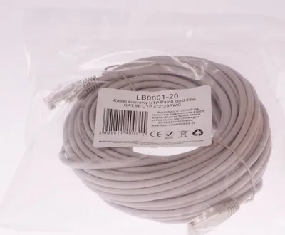 Kabllo rrjeti Libox, kat. 5e, UTP, 4x2x26 AWG, 20m, e bardhë - 1