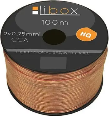Kabllo altoparlanti Libox, 2x0.75, 100m
