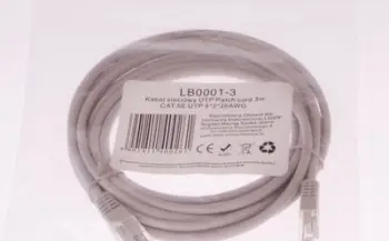Kabllo rrjeti UTP Libox 3m CAT.5E UTP 4 x 2 x 26 AWG, e bardhë