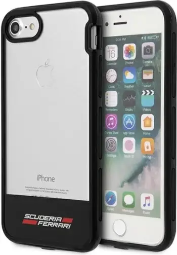 Mbështjellës Ferrari Racing Shockproof për iPhone 7/8/SE 2020/SE 2022, Transparent