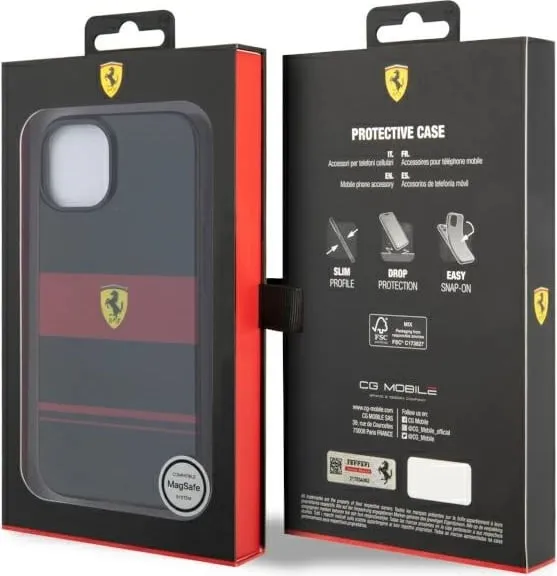 Mbështjellës Ferrari Combi MagSafe për iPhone 14 6.1", i zi - 3