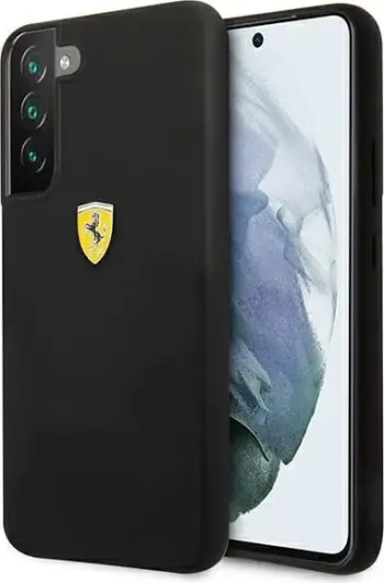 Mbështjellës Ferrari On Track Silicone për Samsung Galaxy S22 Ultra, i zi