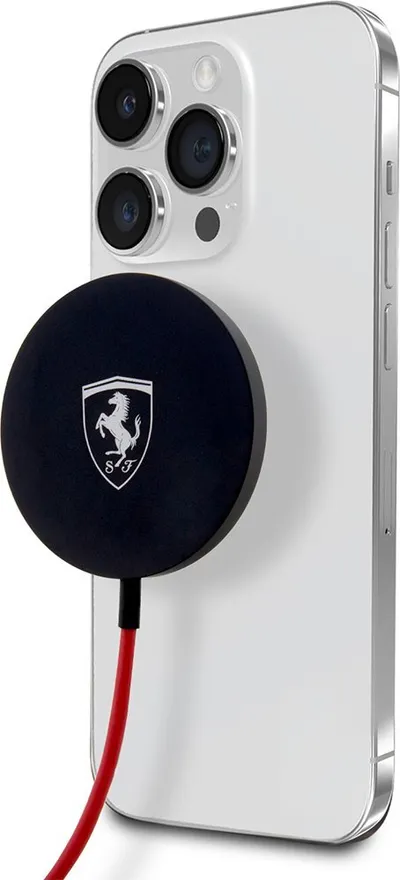 Karikues magnetik wireless Ferrari FECBMSMENK, 15W, MagSafe, i zi - 1