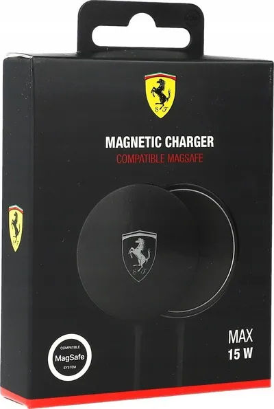 Karikues magnetik wireless Ferrari FECBMSMENK, 15W, MagSafe, i zi - 4