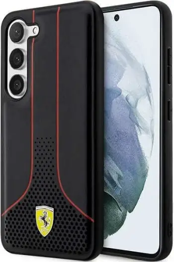 Këllëf telefoni Ferrari Perforated 296P, Samsung Galaxy S23, koleksioni 296P, i zi