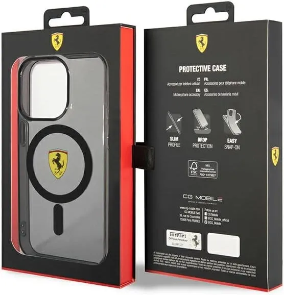 Kuti mbrojtëse Ferrari Combi MagSafe për iPhone 14 Pro, kompatibile me MagSafe, e zezë - 3