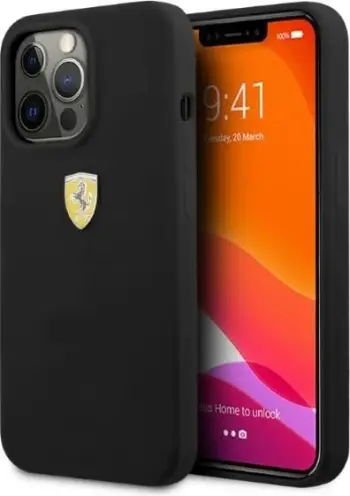 Mbrojtëse telefoni Ferrari FESSIHMP13LBK, për iPhone 13 Pro 13 6.1", silikon MagSafe, e zezë