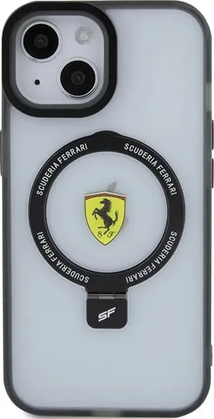 Mbështjellës Ferrari Ring Stand 2023 MagSafe për iPhone 15 Plus / 14 Plus, i zi - 2