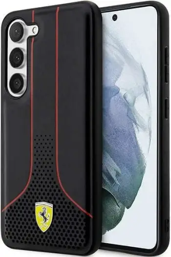 Mbështjellëse telefoni Ferrari Perforated 296P Collection, për Samsung Galaxy S23 Plus, e zezë