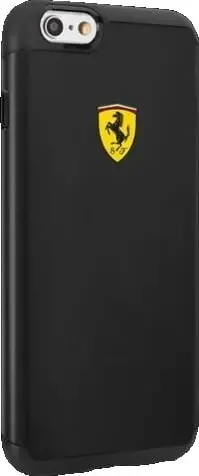 Mbështjellës Ferrari për iPhone 6/6S, i fortë, i zi