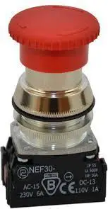 Buton sigurie Promet, 30mm, i kuq