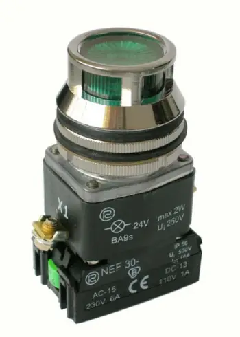 Buton i sigurisë Promet NEF30 - W0-NEF30-KL XY Z, 30 mm, i gjelbër