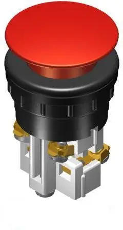 Buton me sustë kthimi Promet Control 1Z 1R, 38 mm, i kuq