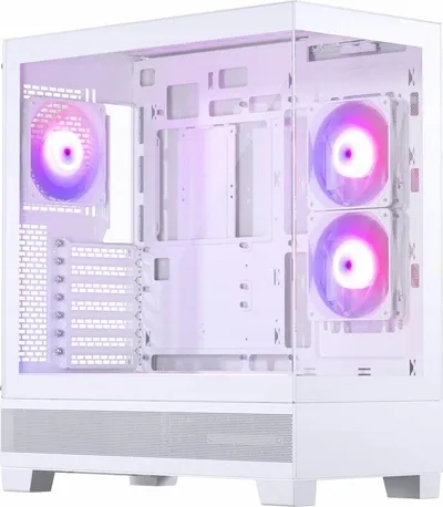 Kasë Phanteks XT View Tempered Glass Windows, D-RGB, e bardhë - 1
