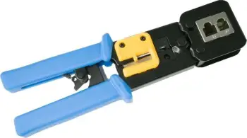 Vegël krimpimi Alantec NI040, për RJ45 RJ12 RJ11, për prizë EZ pass through, e zezë