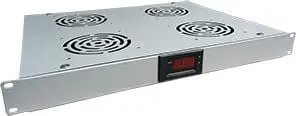 Panel ventilimi Alantec SA-F-1U-4-T-S, 19" 1U, 4 ventilatorë, termostat, gri