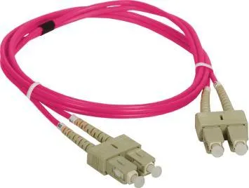 Kabllo patch fibra optike Alantec MM OM4, SC SC duplex, 3m, e purpurt - 1