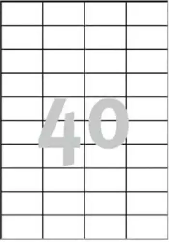 Etiketa vetëngjitëse, Avery Zweckform, 3651, 52.5 x 29.7 mm, A4, paketë 100 fletë, bardhë