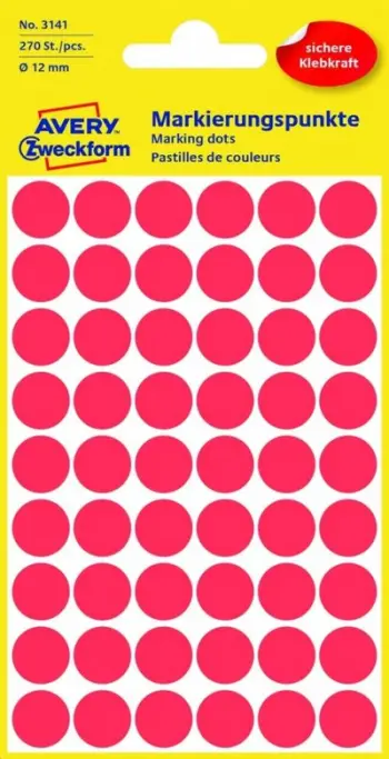 Etiketa Avery Zweckform, 12mm, 270 copë