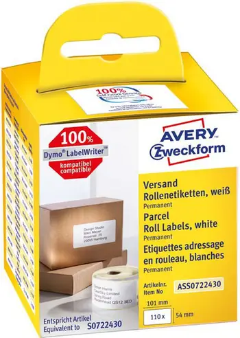 Etiketa termike Avery Zweckform Universal, 101x54mm, 110 etiketa, të bardha