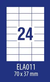 Etiketa vetëngjitëse Avery Zweckform ELA011, 70x37.1mm, ekonomi, 100 fletë, të bardha