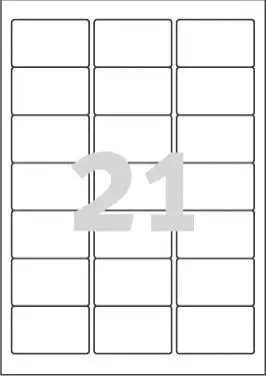 Etiketa ngjitëse transparente Avery Zweckform J8560, 63.5x38.1mm, 25 fletë 525 etiketa