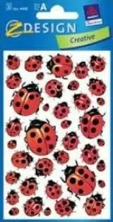 Stickers dekorativë Avery Zweckform Ladybugs 4400, motiv buburrecash, shumëngjyrëshe
