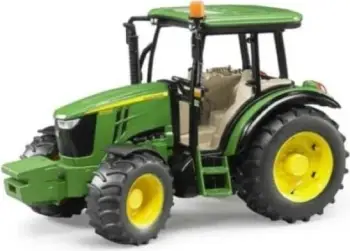 Lodër traktor Bruder John Deere 5115 M, shkalla 1:16, plastik, jeshil