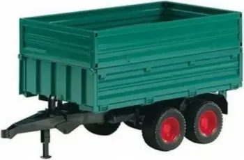 Rimorkio lodër Bruder two axle trailer, anësore të ngritura, shkallë 1:16, shumëngjyrëshe