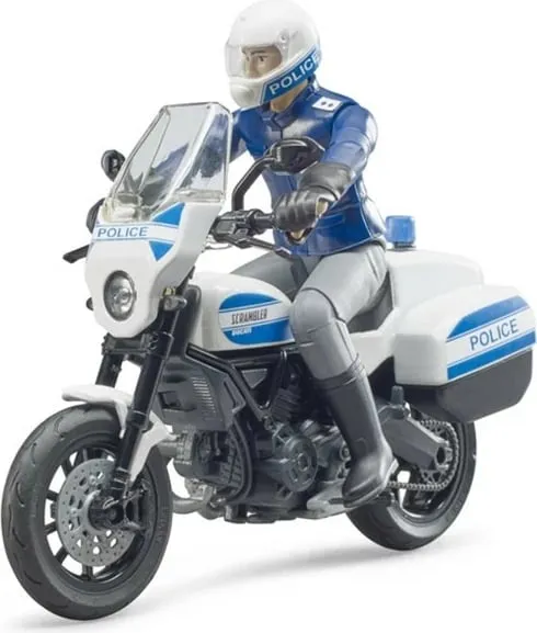 Lodër për fëmijë motiçikletë e policisë Bruder Scrambler - 1