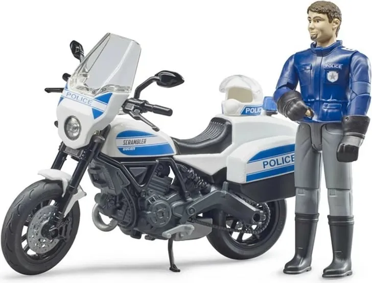 Lodër për fëmijë motiçikletë e policisë Bruder Scrambler - 2