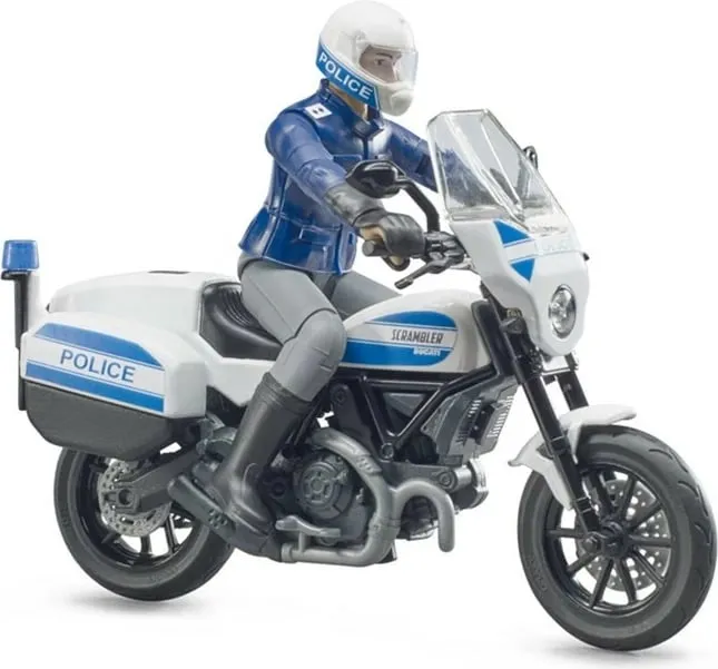 Lodër për fëmijë motiçikletë e policisë Bruder Scrambler - 4